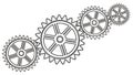 Interlocking Gears Industrial Design Element, vector design Generative AI Royalty Free Stock Photo