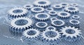 Interlocking Gears Mechanism - Engineering, Technology, and Industrial Concepts Royalty Free Stock Photo