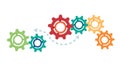 Interlocking gears for teamwork, mechanics, and problem-solving, vector design Generative AI Royalty Free Stock Photo