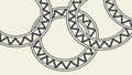 Interlocking geometric chain pattern, intricate decorative design, vector design Generative AI Royalty Free Stock Photo