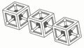 Interlocking Geometric Cubes Abstract Vector, vector design Generative AI Royalty Free Stock Photo