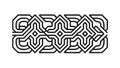 Interlocking Geometric Loop Pattern in Black and White, vector design Generative AI Royalty Free Stock Photo
