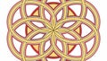 Interlocking Geometric Loop Pattern Celtic Knot Style, vector design Generative AI Royalty Free Stock Photo