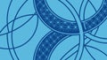 Interlocking geometric pattern. Curved lines create dynamic blue flow, vector design Generative AI Royalty Free Stock Photo