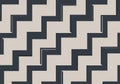 Interlocking geometric pattern featuring a series of zigzag Royalty Free Stock Photo