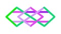 Interlocking Geometric Shapes, Abstract Pattern Design, vector design Generative AI Royalty Free Stock Photo