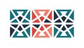Interlocking Geometric Triangles Pattern, Abstract Wave, vector design Generative AI Royalty Free Stock Photo