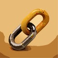 Interlocking Gold and Silver Chain Links Symbolizing Unity Royalty Free Stock Photo