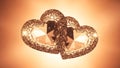 Interlocking Heart-Shaped Diamonds Royalty Free Stock Photo