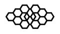 Interlocking Hexagon Abstract Geometric Pattern Vector, vector design Generative AI Royalty Free Stock Photo
