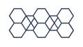 Interlocking Hexagon Grid Pattern Vector Graphic, vector design Generative AI Royalty Free Stock Photo
