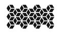 Interlocking Hexagonal Cubes Pattern, Isometric Geometric Design, vector design Generative AI Royalty Free Stock Photo