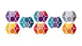 Interlocking Hexagonal Geometric Pattern, vector design Generative AI Royalty Free Stock Photo