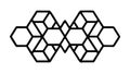 Interlocking Hexagonal Grid Pattern, Structural Design, vector design Generative AI Royalty Free Stock Photo