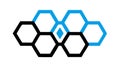Interlocking Hexagonal Links Vector Icon, Network, Data, and Structure Design, vector design Generative AI Royalty Free Stock Photo