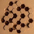 Shapes create a honeycomb pattern, commonly used to symbolize efficiency Royalty Free Stock Photo