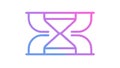 Interlocking Hourglasses, Continuous Time Flow, vector design Generative AI Royalty Free Stock Photo