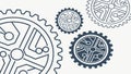 Interlocking Industrial Gears and Cog Abstract Design, vector design Generative AI Royalty Free Stock Photo