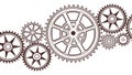 Interlocking Industrial Gears & Cogs Vector Graphic Element, vector design Generative AI Royalty Free Stock Photo