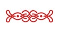 Interlocking Infinity Symbol Border in Red, vector design Generative AI Royalty Free Stock Photo