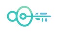 Interlocking Keys Icon for Connection and Unity, vector design Generative AI Royalty Free Stock Photo