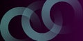 Interlocking light blue concentric circles on a dark purple gradient background Royalty Free Stock Photo