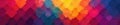 Interlocking offset squares, dynamic color shifts in layered effect, canvas, squares, tone