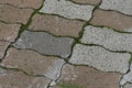 Interlocking paving stone driveway from above Royalty Free Stock Photo