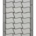 Interlocking Paving Stones with a Wavy Pattern and Grey Border pavers concrete Royalty Free Stock Photo