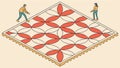 Interlocking Puzzle Piece Pattern. Connection, unity and problem solving, vector design Generative AI Royalty Free Stock Photo