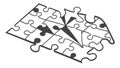 Interlocking Puzzle Pieces: Abstract Connection & Solution, vector design Generative AI Royalty Free Stock Photo