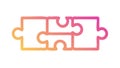 Interlocking Puzzle Pieces Icon, Problem Solving, vector design Generative AI Royalty Free Stock Photo