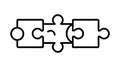 Interlocking Puzzle Pieces Icon, Teamwork and Solutions, vector design Generative AI Royalty Free Stock Photo