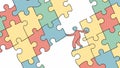 Interlocking Puzzle Pieces, Problem-Solving Pattern, vector design Generative AI Royalty Free Stock Photo