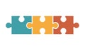 Interlocking Puzzle Pieces for Solutions Teamwork, vector design Generative AI Royalty Free Stock Photo