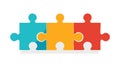 Interlocking Puzzle Pieces, Symbolizing Solutions and Teamwork, vector design Generative AI Royalty Free Stock Photo
