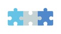Interlocking Puzzle Pieces Vector Icon, Teamwork Problem Solving, vector design Generative AI Royalty Free Stock Photo