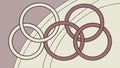 Interlocking Rings, Earthy Tones, Unity Symbol, vector design Generative AI Royalty Free Stock Photo