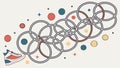 Interlocking Rings Geometric Pattern, Connection and Unity, vector design Generative AI Royalty Free Stock Photo
