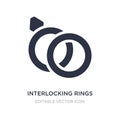 interlocking rings icon on white background. Simple element illustration from General concept