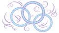 Interlocking Rings Symbolizing Connection and Unity, Abstract Design, vector design Generative AI Royalty Free Stock Photo