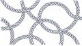 Interlocking Rope Knot Pattern, Nautical Decorative Design, vector design Generative AI Royalty Free Stock Photo