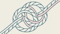 Interlocking rope knot vector: Symbol of connection, strength, and unity design, vector design Generative AI Royalty Free Stock Photo