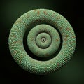 Interlocking spiral structures resemble a coiled tail, composed of Royalty Free Stock Photo