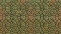 Textured pattern of interlocking stone pavers in shades of green and brown forming a symmetrical geometric design Royalty Free Stock Photo