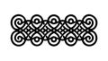 Interlocking Swirls Geometric Border, Ornate Vector Design, vector design Generative AI Royalty Free Stock Photo