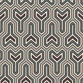 Interlocking three pronged blocks background. Winder keys motif. Ethnic seamless surface pattern with geometric figures