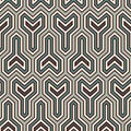 Interlocking three pronged blocks background. Winder keys motif. Ethnic seamless surface pattern with geometric figures