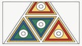 Interlocking Triangle Pattern, Geometric Abstract Design, vector design Generative AI Royalty Free Stock Photo