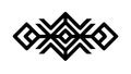 Interlocking Tribal Geometric Design Element, vector design Generative AI Royalty Free Stock Photo